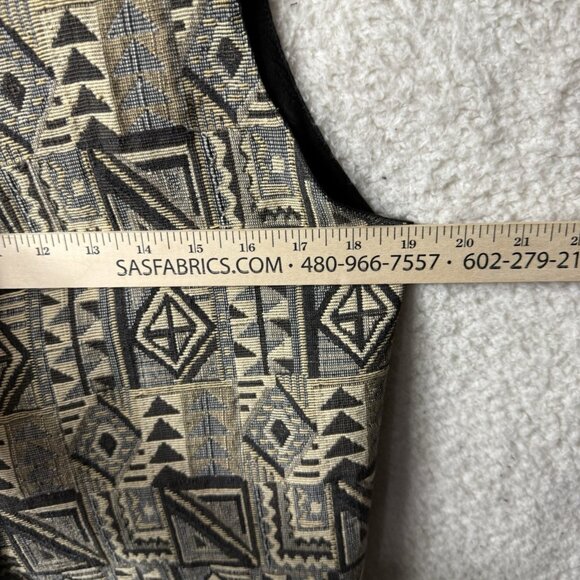 Vintage Agape Collection Tapestry Button Vest Women’s Large Southwestern Boho - Picture 5 of 6